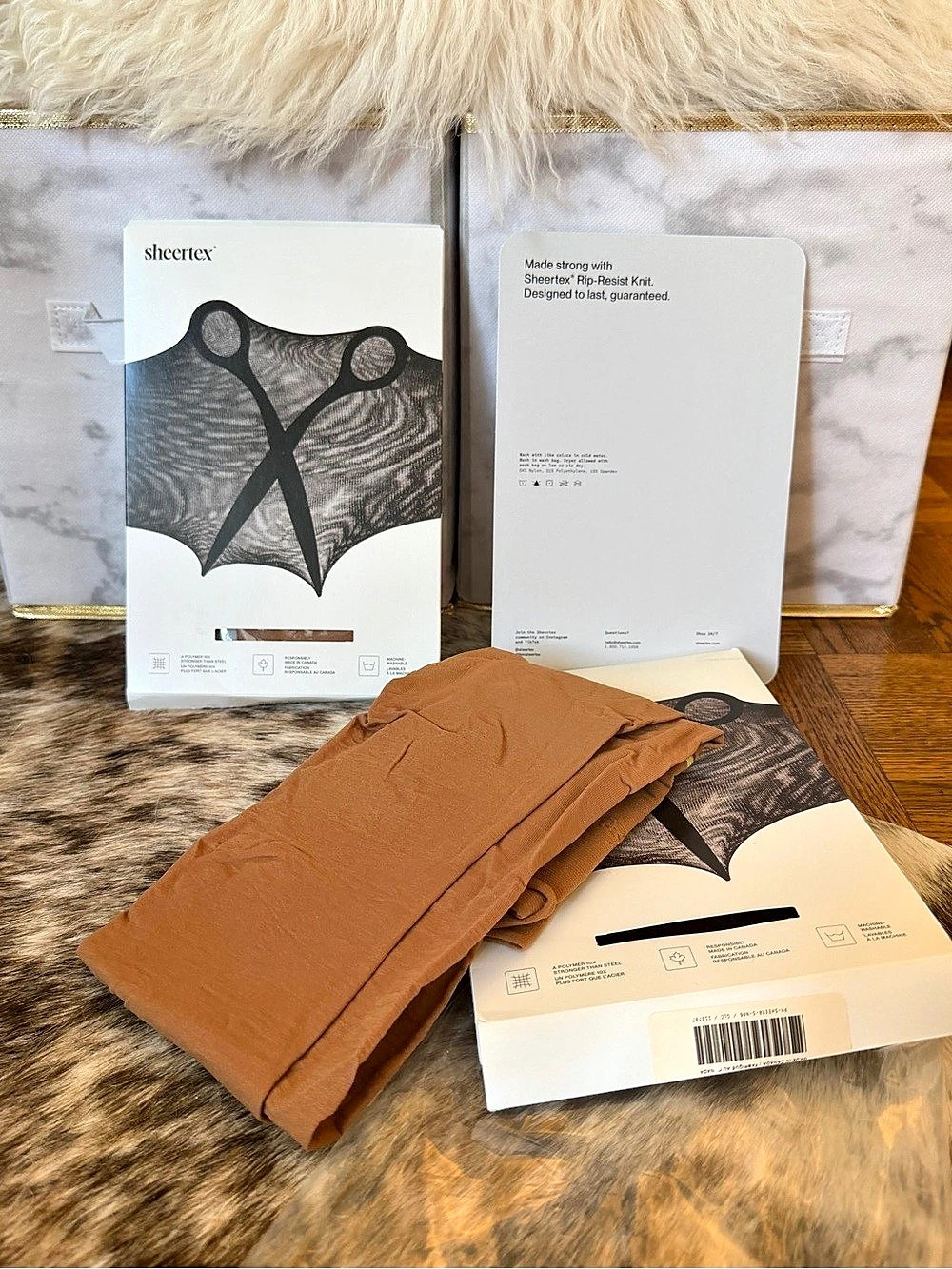 Sheertex Nude Sheer Rip Resist Tights Rip-Resist Tights in N06 S NWT